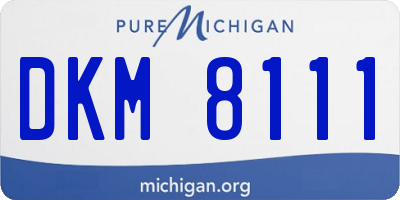 MI license plate DKM8111