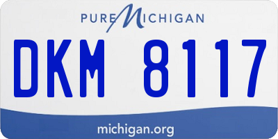 MI license plate DKM8117