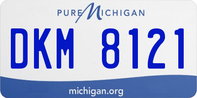 MI license plate DKM8121
