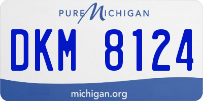 MI license plate DKM8124
