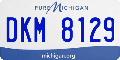 MI license plate DKM8129