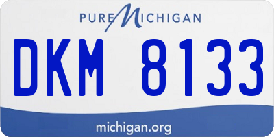 MI license plate DKM8133