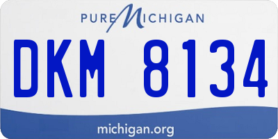 MI license plate DKM8134