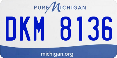 MI license plate DKM8136