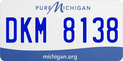MI license plate DKM8138