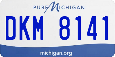 MI license plate DKM8141