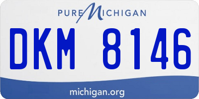 MI license plate DKM8146