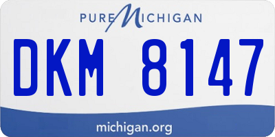 MI license plate DKM8147