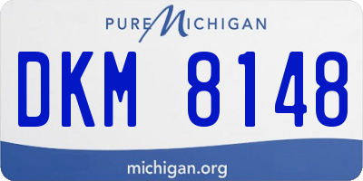 MI license plate DKM8148
