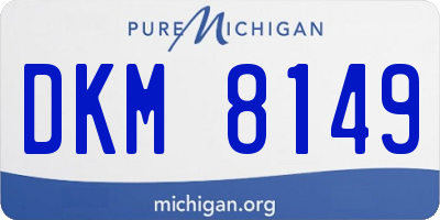 MI license plate DKM8149