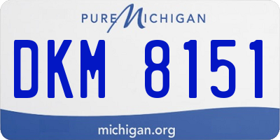MI license plate DKM8151