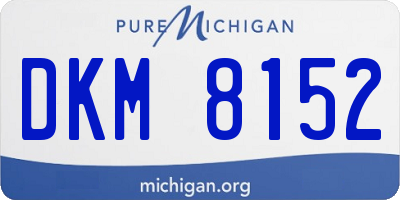 MI license plate DKM8152
