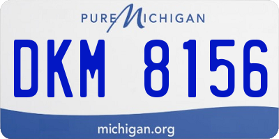 MI license plate DKM8156