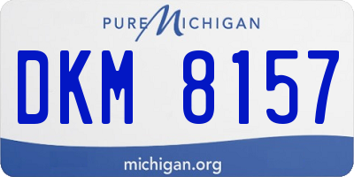 MI license plate DKM8157