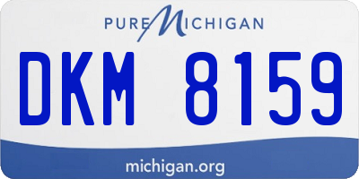 MI license plate DKM8159