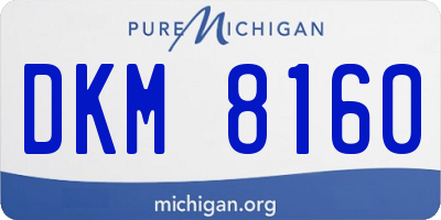 MI license plate DKM8160