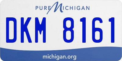 MI license plate DKM8161