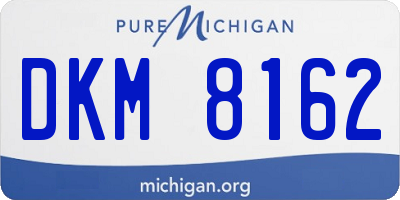 MI license plate DKM8162