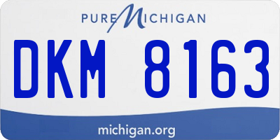 MI license plate DKM8163
