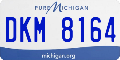 MI license plate DKM8164