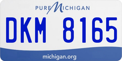MI license plate DKM8165