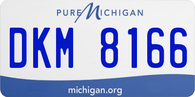 MI license plate DKM8166