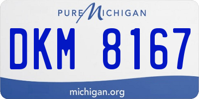 MI license plate DKM8167