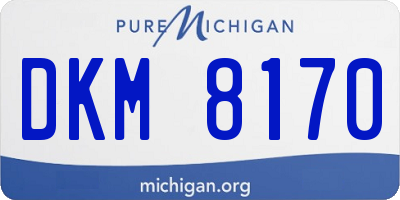 MI license plate DKM8170