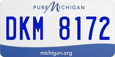 MI license plate DKM8172
