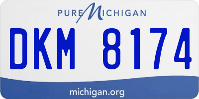 MI license plate DKM8174