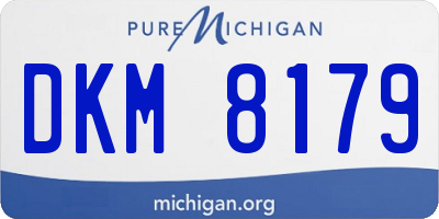 MI license plate DKM8179