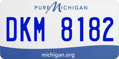 MI license plate DKM8182