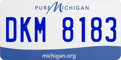 MI license plate DKM8183