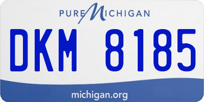 MI license plate DKM8185