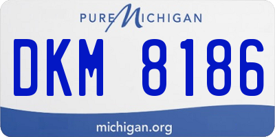 MI license plate DKM8186