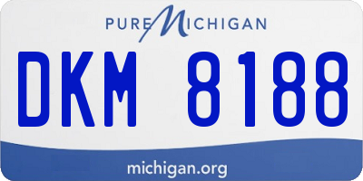 MI license plate DKM8188