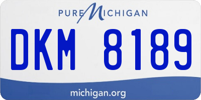 MI license plate DKM8189
