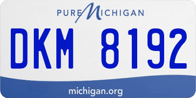MI license plate DKM8192