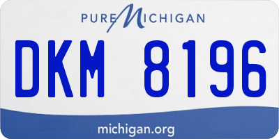 MI license plate DKM8196