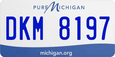 MI license plate DKM8197