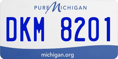 MI license plate DKM8201