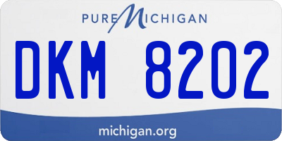 MI license plate DKM8202