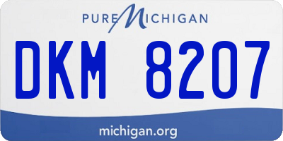 MI license plate DKM8207