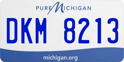 MI license plate DKM8213