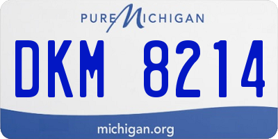 MI license plate DKM8214