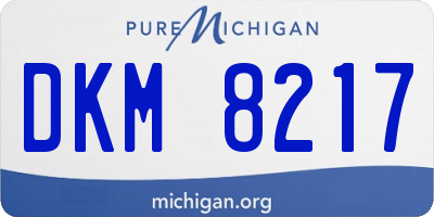 MI license plate DKM8217