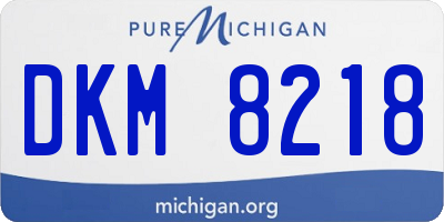 MI license plate DKM8218