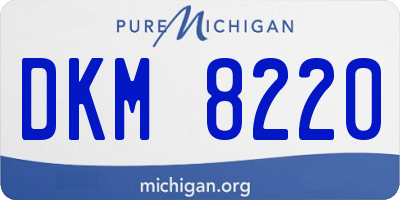 MI license plate DKM8220