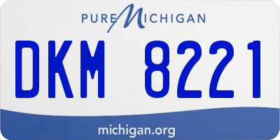 MI license plate DKM8221