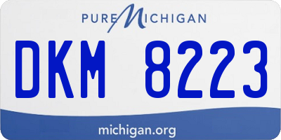 MI license plate DKM8223